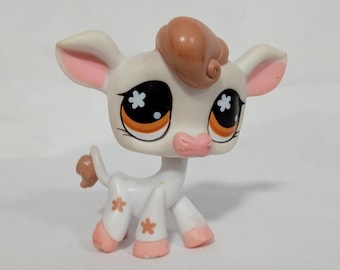 Littlest PetShop Hasbro #476 Cow Collection Retro Toy Littlest Pet Shop
