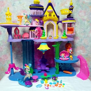 My little pony G4 Friendship is Magic Canterlot & Seaquestria Playset with seaponies MLP FIM Movie collection retro baby toy