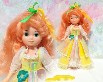 Lady Lovelylocks Maiden Curlycrown- Rousseline Dame Boucleline and the minicouettes vintage doll doll 1986 retro toy collection
