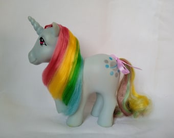 My little pony vintage G1 Rainbow ponies "Moonstone" Made in Spain / No Country variation collection retro baby toy