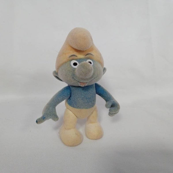 Smurfs Smurfs Peyo - flocked figurine Floquettes 80's Toy Michel Oks vintage Toy