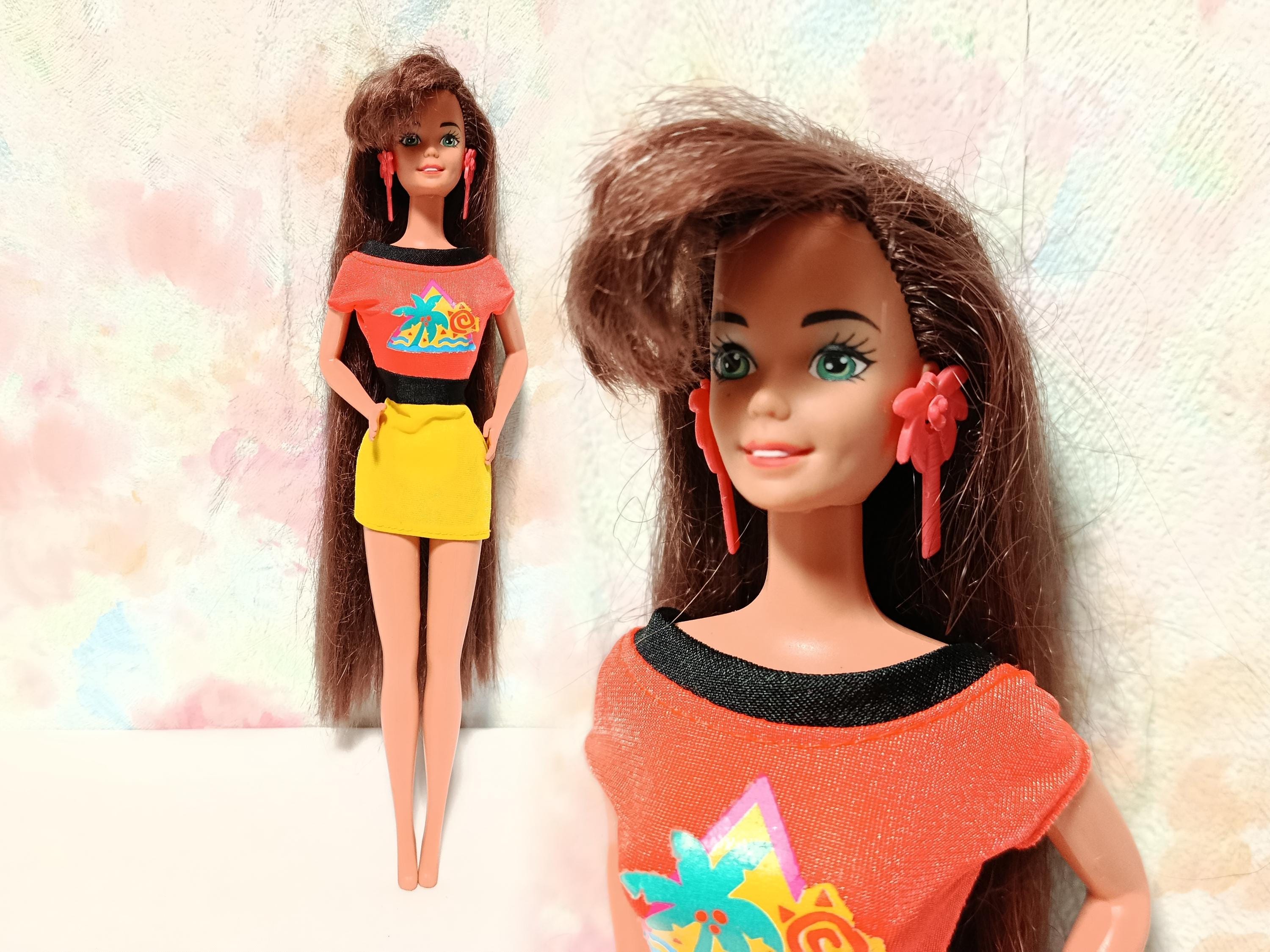 Barbie 1993 Glitter Hair Afro-Americain Fabriqué en Chine NRFB
