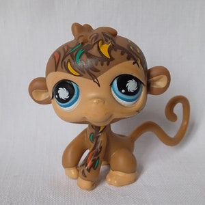 Littlest PetShop Hasbro "Postcard Pets" figura n. 946 Scimmietta giocattolo retrò da collezione Littlest Pet Shop