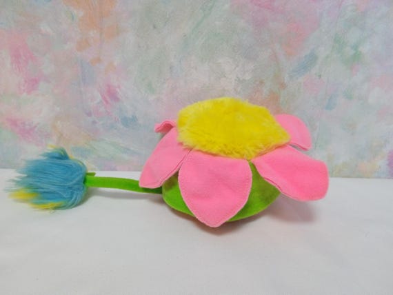 Vintage Popples rose Plastique Made In France