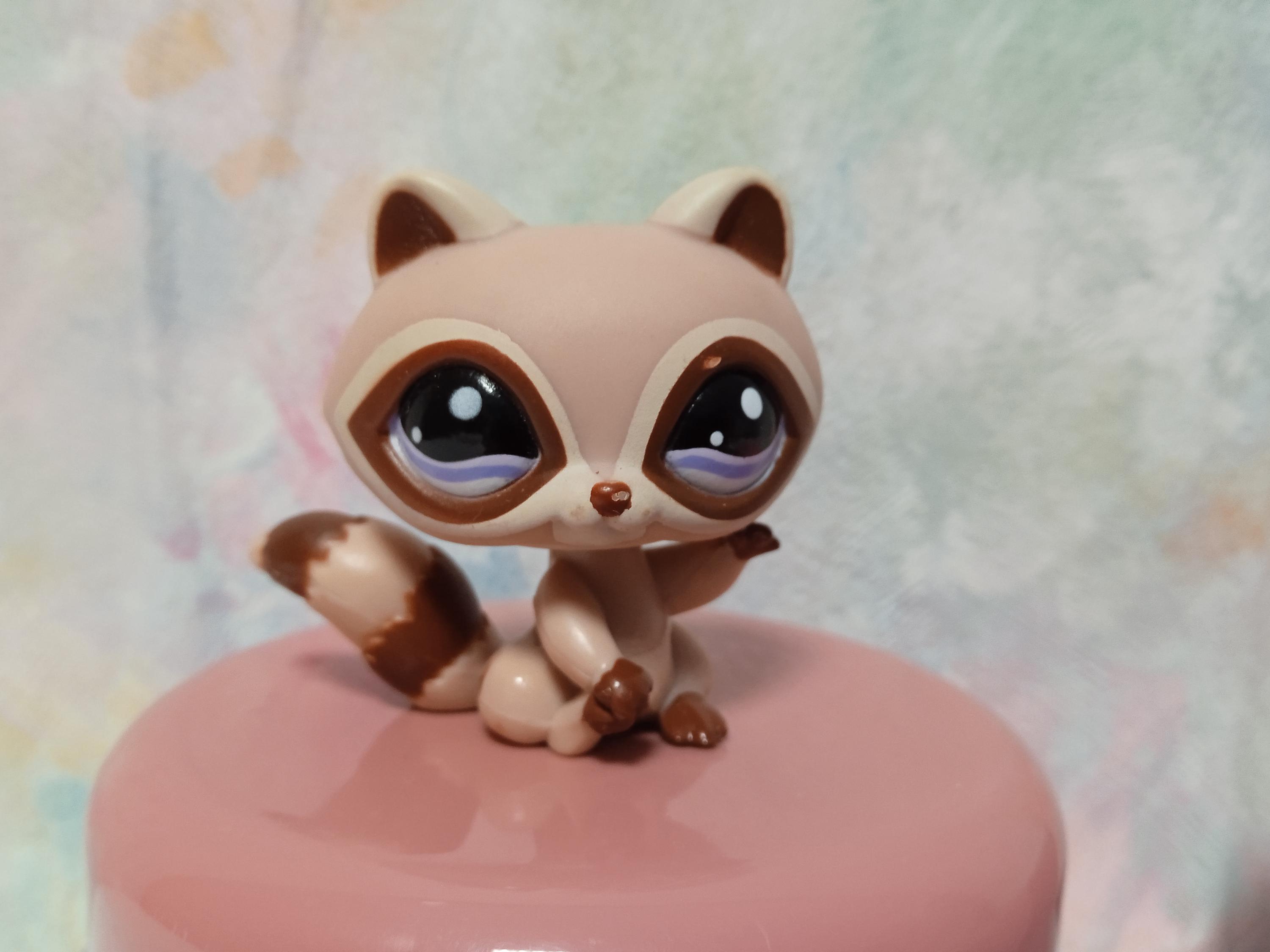 Littlest Petshop Hasbro #1348 Racoon Collection Jouet Rétro