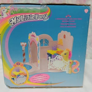 My little pony vintage G2 Mommy Bonheur & Baby Nid Douillet Pony House / Mansion Playset Pony Euro exclusive collection jouet rétro baby - France