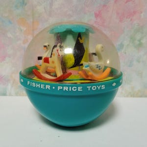 Fisher price Roly Poly chime ball 1972 original vintage collection retro toy baby musical toy