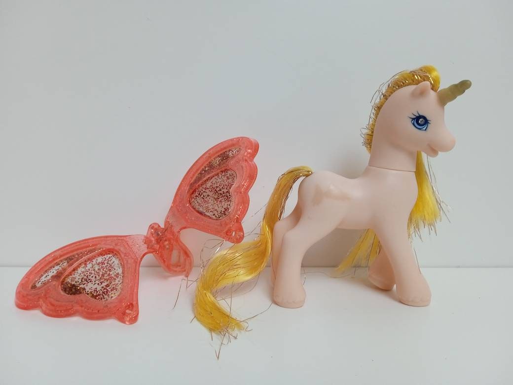 マイリトルポニー pony vintage Vintage My Little Pony with mini butterflies marks Blue with