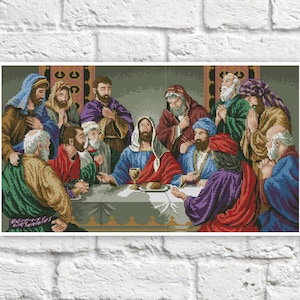 Religious Cross Stitch Pattern Colorful Art DIY X-stitch Chart Needlepoint Pattern Embroidery Chart Printable Instant Download PDF Design