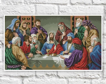 Religious Cross Stitch Pattern Colorful Art DIY X-stitch Chart Needlepoint Pattern Embroidery Chart Printable Instant Download PDF Design