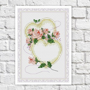 Wedding Cross Stitch Pattern Colorful Art DIY X-stitch Chart Needlepoint Pattern Embroidery Chart Printable Instant Download PDF Design