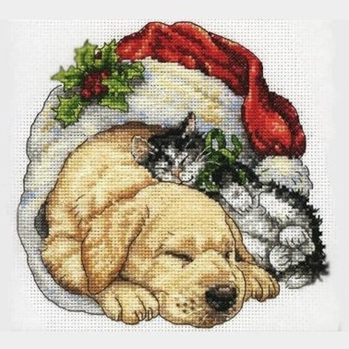 Christmas Animals Cross Stitch Pattern Colorful Art DIY Etsy