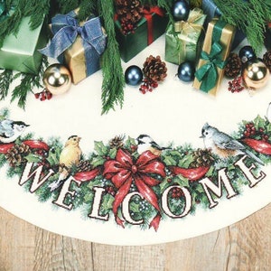Embroidered tree skirt kit 2025
