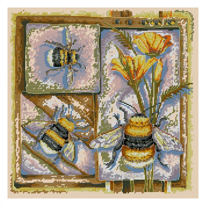 Bee Cross Stitch Pattern Insects Sampler Cross Stitch Counted - Etsy