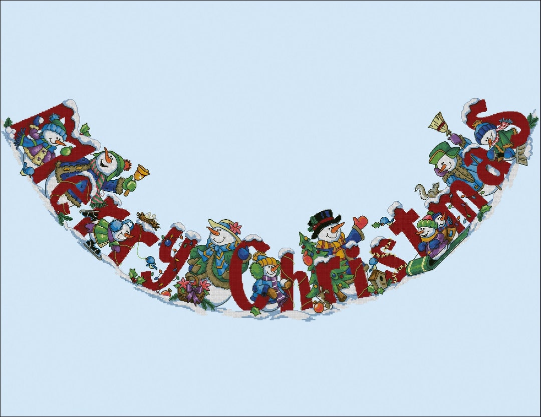 Christmas Tree Skirt Cross Stitch Pattern Colorful Art DIY Xstitch