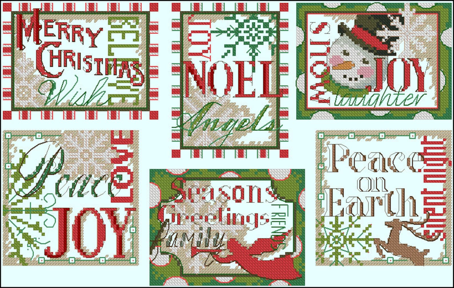 Christmas Ornament Cross Stitch Pattern Colorful Art DIY - Etsy