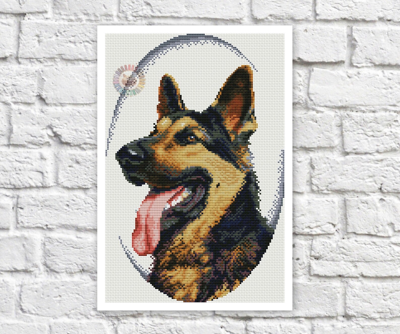German Shepherd Cross Stitch Pattern Dog Colorful Art DIY Etsy Australia