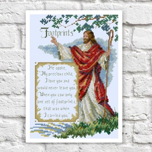 Religious Cross Stitch Pattern Colorful Art DIY X-stitch Chart Needlepoint Pattern Embroidery Chart Printable Instant Download PDF Design