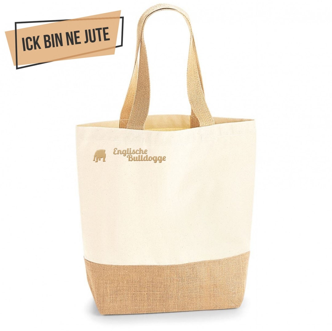 Englische Bulldogge Jute Jutebeutel Shopper Einkaufstasche Etsy UK