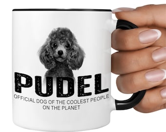 Pudel Pudle Poodle Official Dog cool Tasse Kaffee lustig Kaffeebecher happy Design