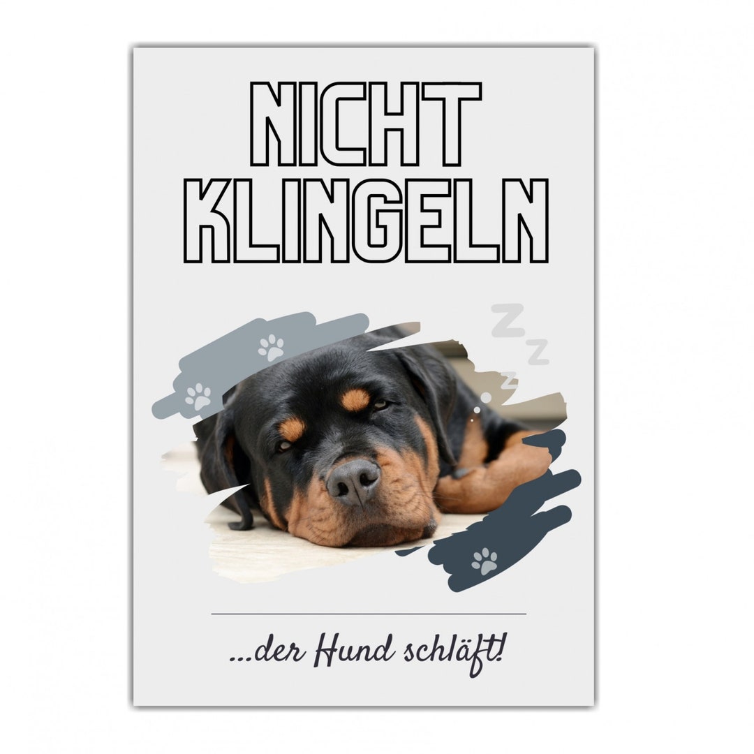 ROTTWEILER WARNSCHILD Aus Metall – 30,5 X 20 Cm, Aluminium 0,5 Mm Mit Abgerundeten Ecken