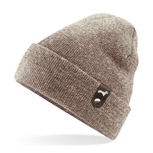 Rauhhaardackel Mütze mit Patch Gassi Beanie Strickmütze Witzig Spruch Warm Herren Damen Dackel Rauhaardackel 22 Farben Herbst Wintermütze Bild 2