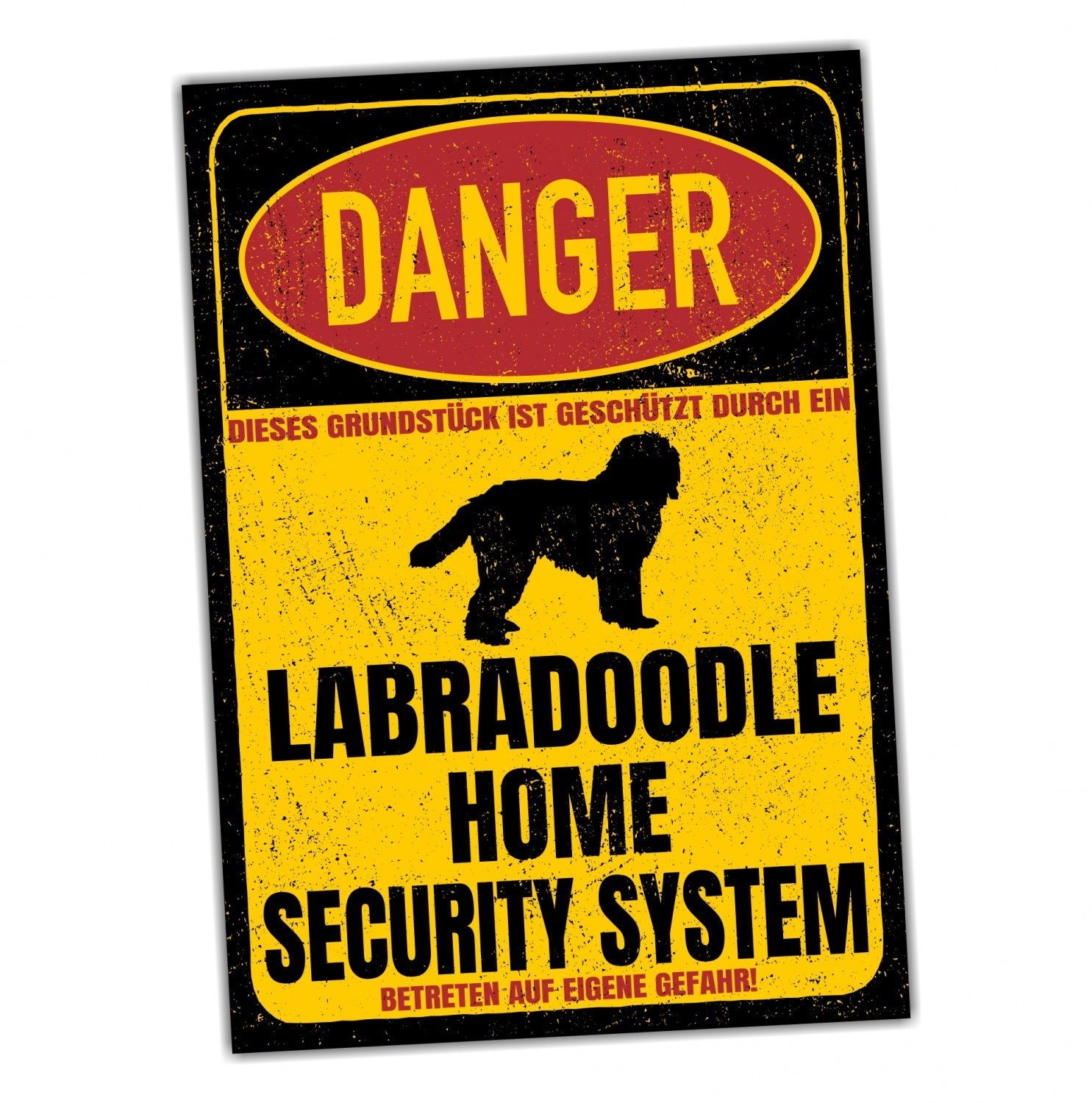 Warnschild 'Beware Of Dog' Aus Aluminium – Robust, Wetterfest & Leicht Zu Montieren (30,5x20,3 Cm)