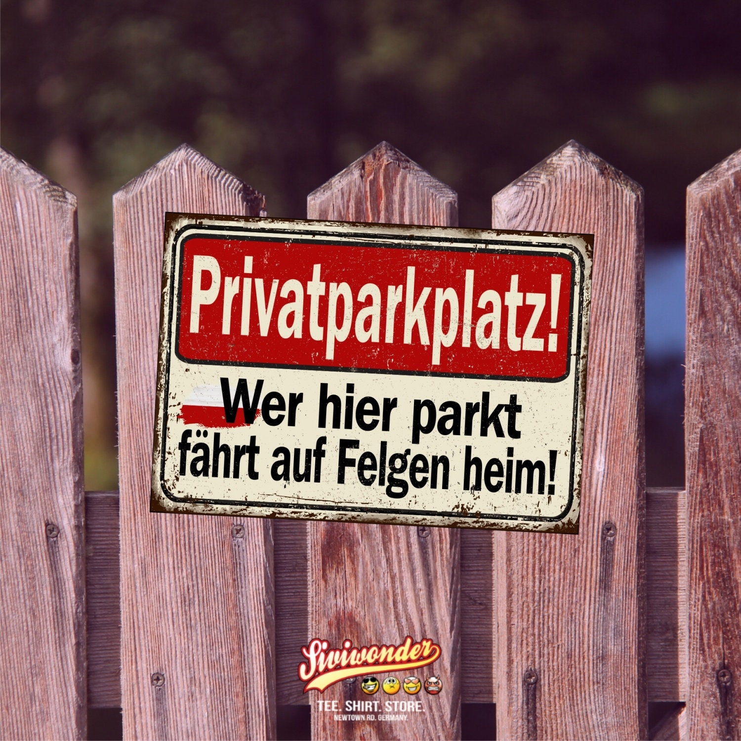 Motorrad Privatparkplatz Schild Evo Parken Verboten Achtung Spruch Lustig  Hinweisschild 