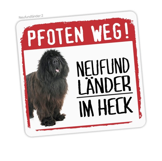 Neufundländer No.2 Neufi Aufkleber PFOTEN WEG Hundeaufkleber Folie Hund  Stickersticker Hund Hunde Dog Reflex Leuchtetklein 9 Cm -  Finland