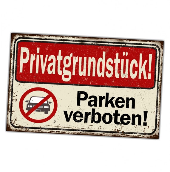 Privatparkplatz - Schild - Größe 520 x 110 x 4,0 mm mit Erdstab kaufen bei Privatparkplatz - Schild - Größe 520 x 110 x 4,0 mm mit Erdstab kaufen bei