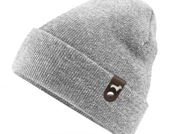 Rauhhaardackel Mütze mit Patch Gassi Beanie Strickmütze Witzig Spruch Warm Herren Damen Dackel Rauhaardackel 22 Farben Herbst Wintermütze