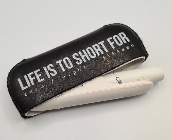 Hülle IQOS Leben Zu Kurz Für 0815 Leder Lustiger Spruch Leather Handmade Case  for Pocket Charger Rauchen Zubehör -  Sweden