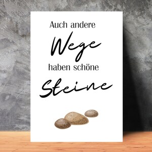 Schild Auch andere Wege haben schöne Steine Spruch Zitat  Deko Türschild Hinweisschild Warnschild Fun Schild mit lustige Sprüche Pusteblume