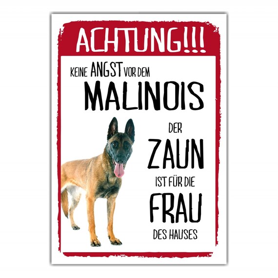 Warnschild "Beware Of Dog" – Aluminium, 20x30cm, Mit Deutscher Schäferhund-Abbildung