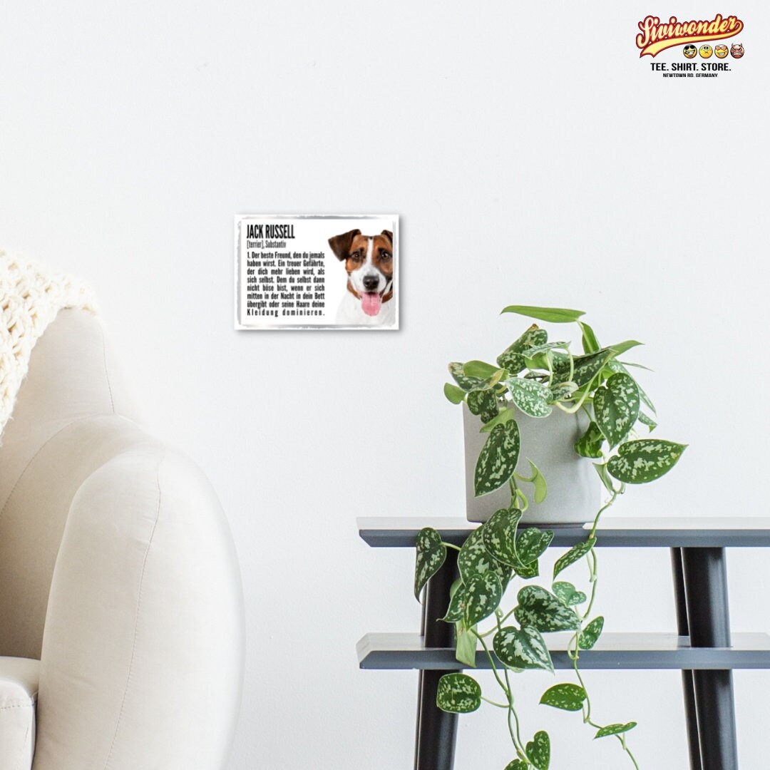 Schiefertafel Mit Jack Russell Motiv & Spruch – Dekoratives Schild Für Garten, Haus Oder Als Geschenk