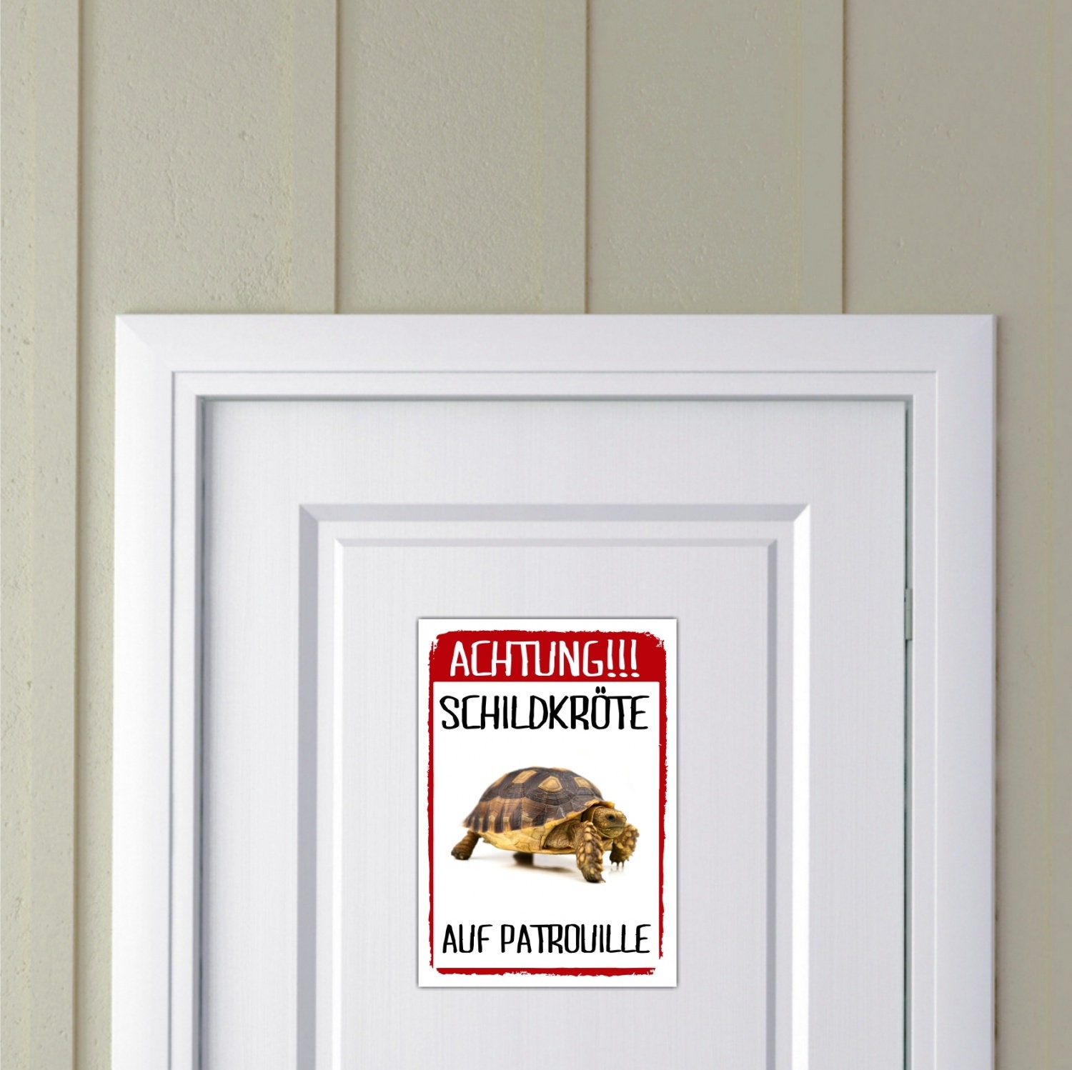 Achtung Schildkröte auf Patrouille Schild lustig mit Spruch Etsy
