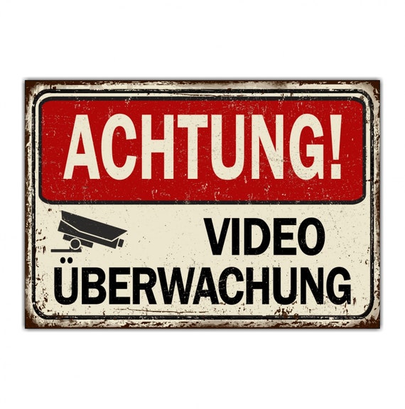 Video Videoüberwachung Schild verboten Achtung Spruch lustig