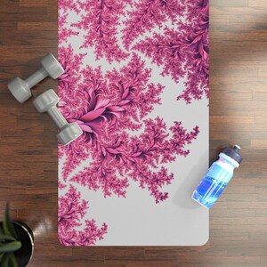 Pink Fringe Rubber Yoga Mat
