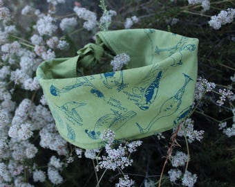 Bird Bandana- birds of Utah, California, shorebirds, rocky mountains, birding gift