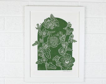 Globemallow block print