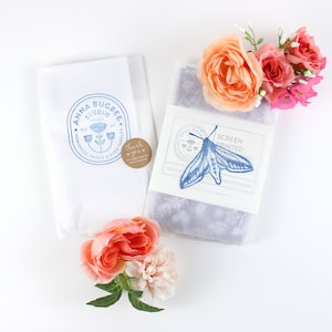 Bandana fleurs sauvages, teint à la main, sérigraphié, 100 % coton image 11