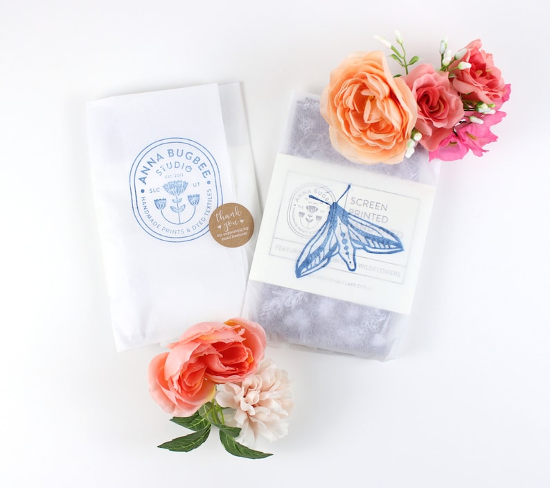 Bandana fleurs sauvages, teint à la main, sérigraphié, 100 % coton image 11