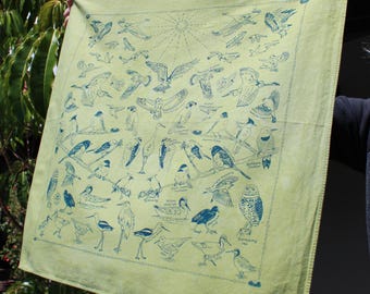 Bird Bandana – Utah, California, Rocky Mountain Bird Illustrations