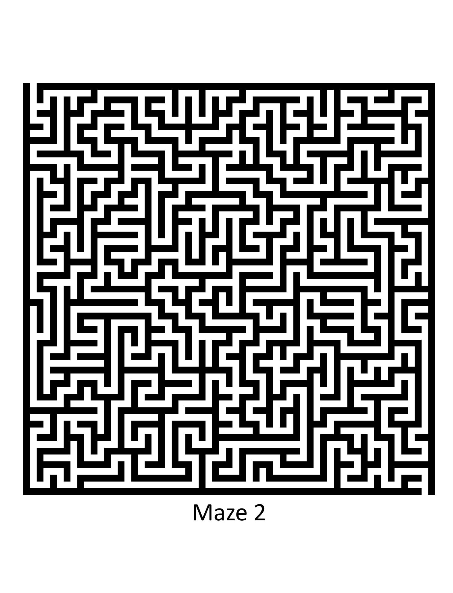 Mediumhard Mazes Answer Keys 100 Printable Worksheets Etsy