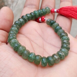 8-9 mm quarzo fragola verde perline fragola verde di qualità A++ 7 '' pollici perline gioielli a forma di rondelle sfaccettate