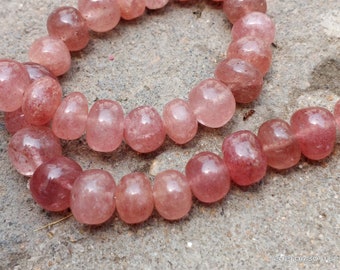 Strawberry Quartz Beads Strand 5-5.5MM Quartz Beads Strand Beautiful Natural Strawberry Quartz Faceted Heart Shape Gemstone Beads Strand