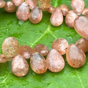 Superiore bella appariscente pietra preziosa naturale Sunstone 8 '' perline di qualità AAA (14X8X2 a 8X5X3) perline gioielli