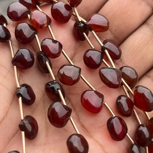 Perline di calcedonio di Hessonite AAA+ Bellissime, peso 109 carati - Perline rosse appariscenti 19 pezzi Perline semipreziose