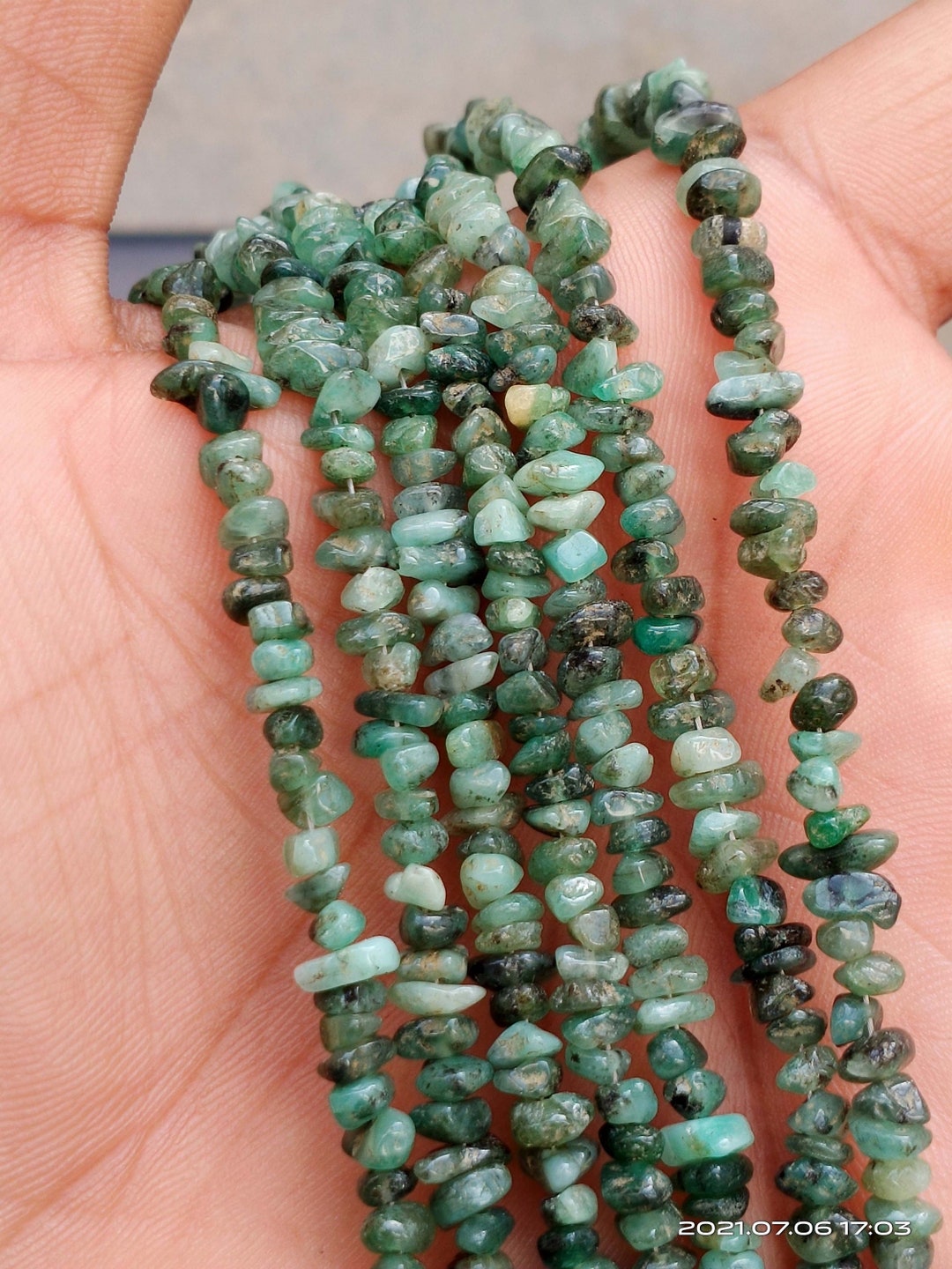Green Emerald Beads Rough Beads Pieces 85 Green Etsy