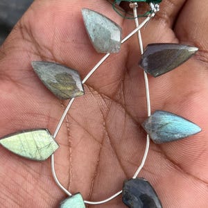 Perline di Labradorite blu Perline sciolte lisce di forma fantasia Filo intero Qualità A++ Pietre blu appariscenti In saldo - forma aquilone